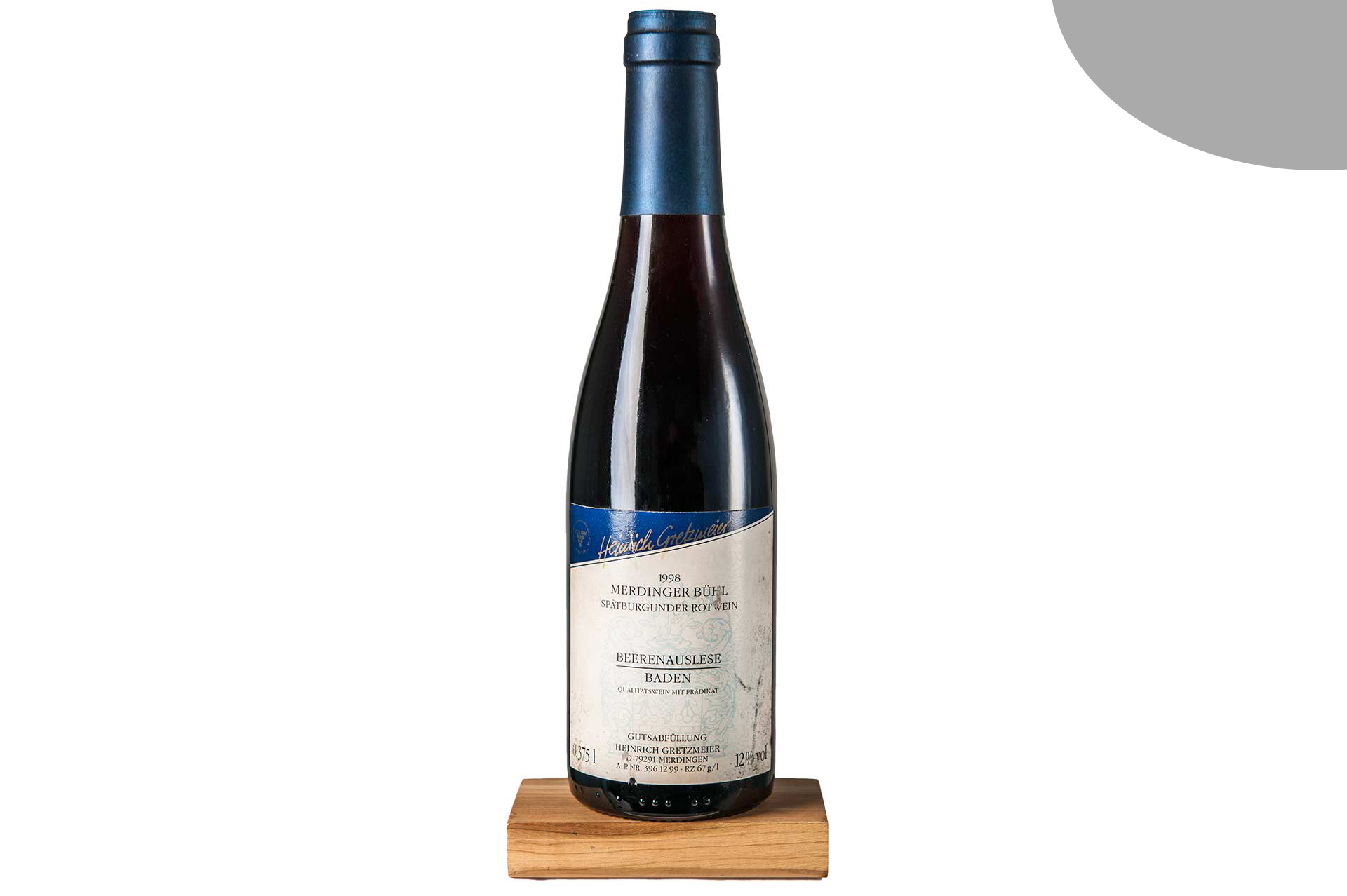 Beerenauslese 1998 Sp�tburgunder Rotwein.